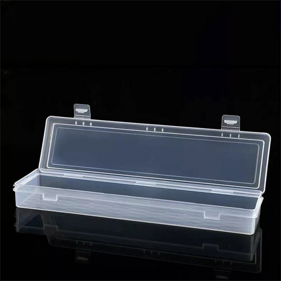 Clear Polypropylene Mini Storage Box with Hinged Lid & Snap Closure - For Pencils, Pens, Drill Bits, Office Supplies, Organization, Tool Box and More! (Small)