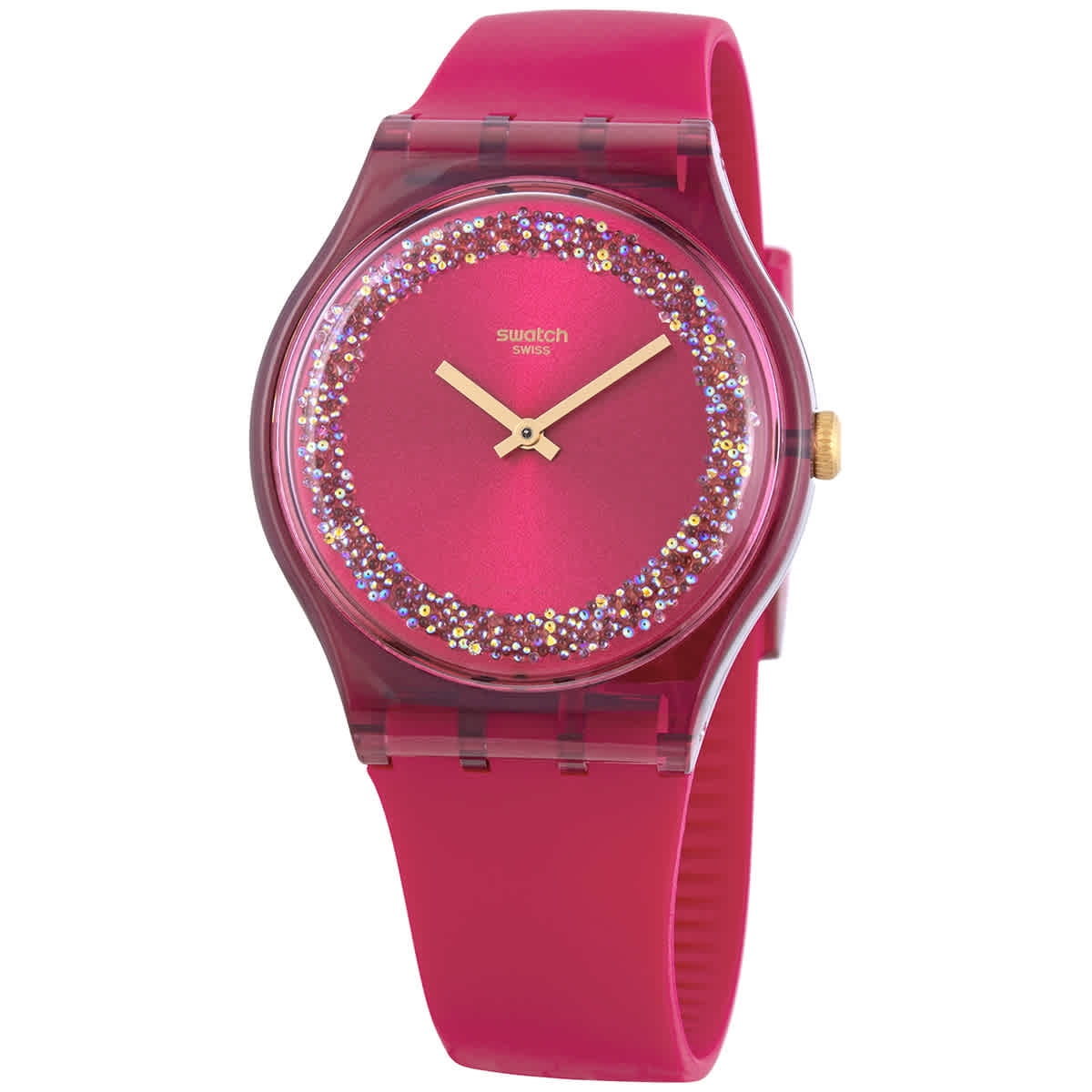 Swatch Pink Rebel Ladies Watch SUOP700 - Walmart.com