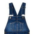 thumbnail image 2 of Wonder Nation Baby and Toddler Boy Denim Overalls, Sizes 12M-5T, 2 of 3