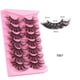thumbnail image 1 of Fiudx Extensiones de Pestañas, Pestañas Postmortems de Visón de Lujo, Pestañas Postizas de Gruesas y Rizadas, Maquillaje para Fiestas Informales, Sesión de Fotos de Boda, Diseño Reutilizable de Larga, 1 of 2