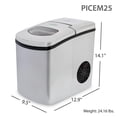 thumbnail image 4 of NutriChef Upgraded Digital Portable Ice Maker Machine - Heavy Duty Electric Stainless Steel Stain Resistant Countertop and Built in Freezer Over Sized Bucket w/ LED Light Easy Touch Button PICEM25, 4 of 9