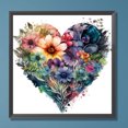 thumbnail image 1 of Diamante pintura 5D DIY taladro redondo completo amor flor Kit decoración del hogar JShteea El nuevo, 1 of 9