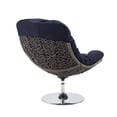 thumbnail image 5 of Modway Brighton Wicker Rattan Patio Swivel Lounge Chair in Light Gray/Navy, 5 of 6