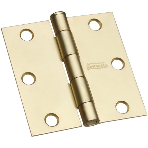 National Hardware N186-908 V512 Door Hinges in Satin Brass
