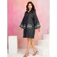 thumbnail image 3 of Black Ikat Flared Sleeve Shirt Dress, 3 of 5