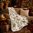 thumbnail image 3 of Vintage Western Ranch Scene Cowboy Horse Lantern Art, Festive Holiday Scene, Warm Flannel Blanket for Ranch House and Living Room, Horse Lovers person's Day Gift, Rustic Home Decor, 3 of 9