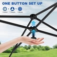 thumbnail image 5 of 10x10 Ft Pop Up Canopy Tent, Outdoor Instant Canopy with 3 Removable Sidewalls, Heavy Duty Commercial Instant Shelter, Waterproof & UV Resistant, for Outdoor Events, Camping, Backyard (Blue), 5 of 8
