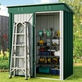 thumbnail image 6 of 【Shed Deal】Lofka 5x3 Ft Outdoor Metal Shed - Weatherproof Lockable Storage for Tools & Bikes, Includes Anti-Theft Lock & Ventilation,Green, 6 of 12