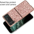 thumbnail image 6 of Compatible with Samsung Z Flip 3 Case, Glitter Sparkly Samsung Galaxy Z Flip 3 Phone Case with Slim Silicone Shockproof Protective Bumper Cover for Cute Girls Women (Rose Gold), 6 of 14