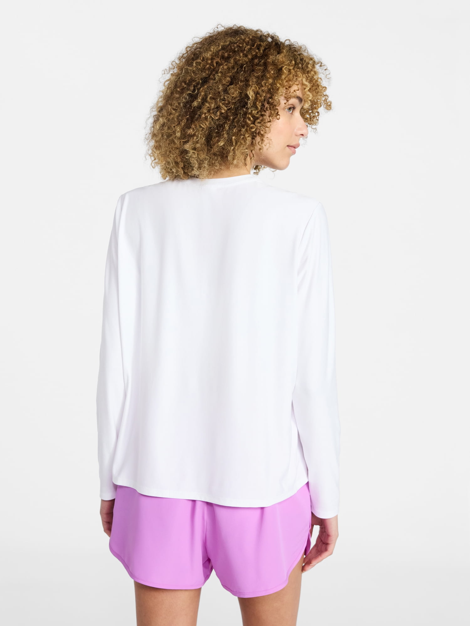 Athletic Works Women's ButterCore Tee with Long Sleeves, Sizes XS-XXXL