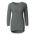 thumbnail image 6 of Godokuleh Women's Fashionable Long Sleeve Pullovers Loose Fluffy Fuzzy Jumper Sweater Winter Warm Baggy Tops Gray XL, 6 of 7