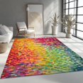 thumbnail image 4 of Area Rugs 8 X 10 ft Rug for Living Room Soft Non Slip Rug Low Pile Abstract Colorful Geometric Printed Area Rugs Bedroom Farmhouse Dining Room, Home Decor Indoor Multicolor, 4 of 7