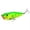 Chartreuse, variant on Topwater Popper Fishing Lure, Splashing Hard Bait with Cupped Mouth, 3D Eyes and 2 Treble Hooks, Gold Silver, 0.44 oz, 3.54 Inch