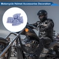 thumbnail image 3 of Accesorios para Cascos de Motocicleta Decoración Lazos a Cuadros para Cascos de Motocicleta Bicicleta Esquí Tela Azul Calcomanías 1 Juego, 3 of 6