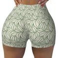 thumbnail image 2 of Susaid Leaves Print Intensify Workout Shorts for Women Seamless Scrunch Short Gym Yoga Running Sport Active Exercise Fitness Shorts-Medium, 2 of 8