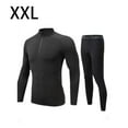 thumbnail image 2 of Ropa deportiva para hombre Qarigey traje deportivo para correr y hacer ejercicio térmico transpirable cálido chándal con cremallera negro XXL, 2 of 6