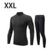 thumbnail image 2 of Ropa deportiva para hombre Qarigey traje deportivo para correr y hacer ejercicio térmico transpirable cálido chándal con cremallera negro XXL, 2 of 6