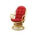 thumbnail image 4 of Java Lounge Swivel Rocking Chair with Red Cushion Natural Rattan Wicker Handmade, Natural, 4 of 6