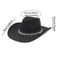 thumbnail image 3 of OJSFQUFP Western Cowboy Hat for Women Men Small Short Wide Brim Beach Cow Girls Cattleman Cowboys Hats, 3 of 5