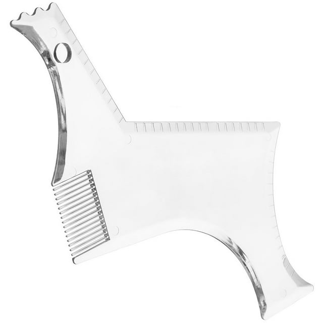 Graflsoa Transparent Beard Styling Comb with Multiple Angles for Precise Beard Shaping and Grooming