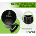 thumbnail image 3 of Alpine Indoor Commercial Trash Can with Lid - 50 Gallon Heavy Duty Stainless Steel Garbage Can, Large Open Top Round Garbage Can, Perfect for Office, Bathroom, and High Traffic Areas (Black), 3 of 7