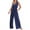 Navy, variant on Inleife Sleeveless Jumpsuit Wrapped V Neck Elegant For Womens Dressy Casual Romper Outfits Army Green XL