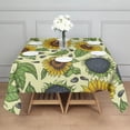 thumbnail image 3 of Yellow Sunflower Seed Pattern Square Tablecloth,Waterproof Square Table Cover,Wipeable Spillproof Washable Table Cover for Home Kitchen Party Decor 42"X42"(107x107cm), 3 of 6
