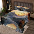 thumbnail image 2 of Erosebridal Rustic Scenery Coverlet Set King, Pine Tree Bedding Set, Mountain Decor 3-Piece, 2 of 5