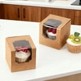 thumbnail image 3 of 25-Pack Cupcake Boxes 3.5x3.5x3.5 Inch, Pre-Assembled Individual Containers with Inserts, 3 of 5