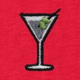 thumbnail image 2 of Dalix Martini Embroidered Lightweight Relaxed Jersey Tee Summer Cute Food Womens in Red XS X-Small, 2 of 5