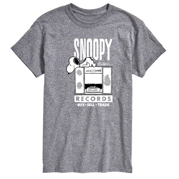 Peanuts - Snoopy Records - Men's Short Sleeve Graphic T-Shirt