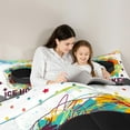 thumbnail image 4 of Feelyou Ice Hockey Sport Bedding Comforter Set 7pcs, Fashion Watercolor Art King Bedding Sets, Teens Kids Boys Girls Reversible Bed Sheets, Luxury Bedroom Decor, 4 of 8