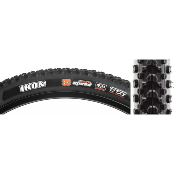 Maxxis Ikon 3C EXO Tubeless Ready Folding Mountain Bicycle Tire (Black - 26 x 2.2)