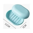 thumbnail image 2 of Portable Travel Shower Holder Reusable Soap Box Soap Case Dish Holder Bathroom Container LIGHT BLUE, 2 of 8