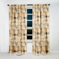 thumbnail image 6 of Designart "Plaid Charm In Beige At The Countryhouse" Vintage Curtain Panels, 6 of 6