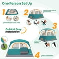 thumbnail image 7 of COBIZI Tents for Camping 4/6 Person Camping Tent with Rainfly and Screen, Easy Setup Lightweight Portable Waterproof Outdoor Tent with Carry Bag for Backpacking, Hiking, Family Travel, 7 of 7