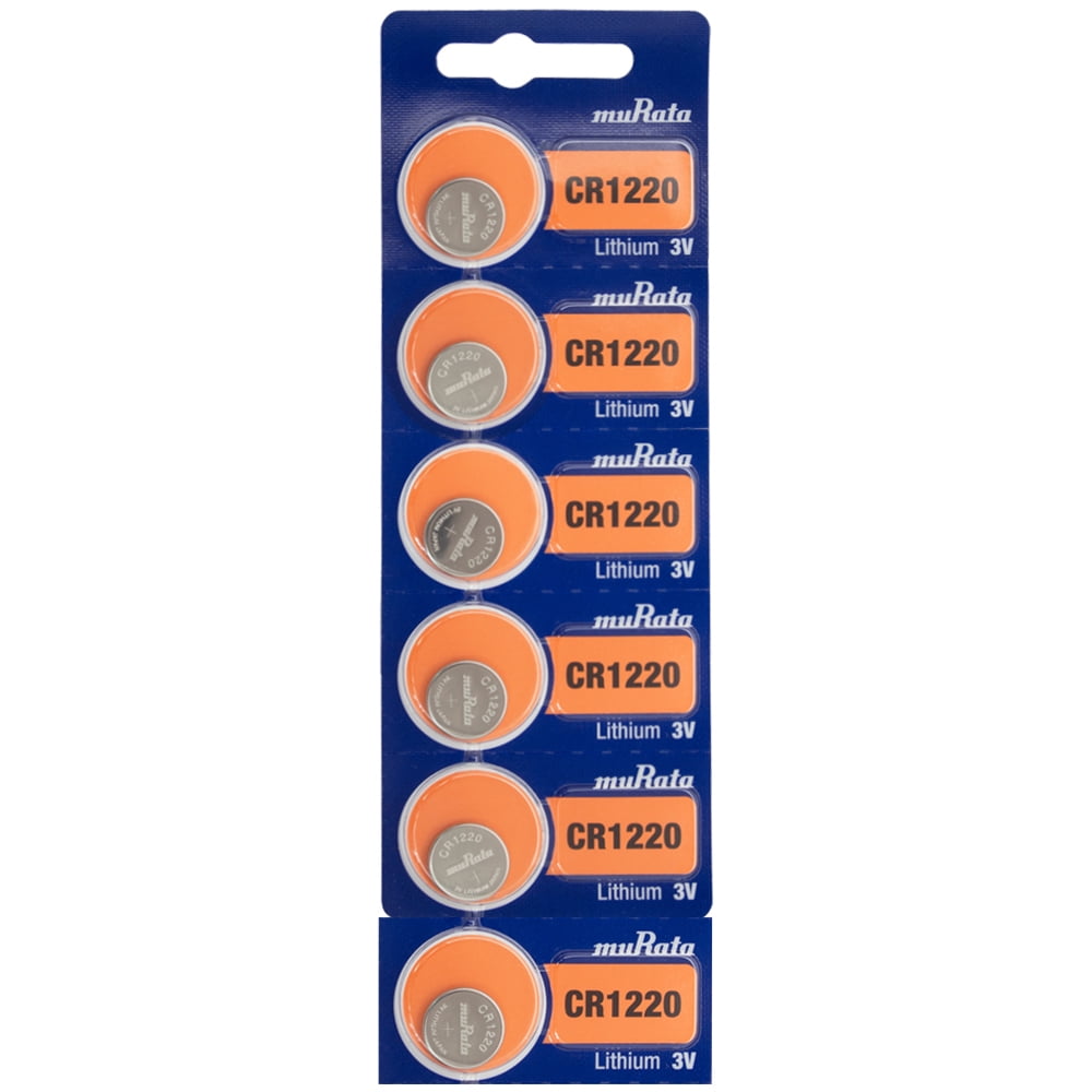6 pcs CR1220 Battery By muRata 3V Lithium Coin Cell