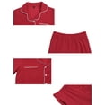 thumbnail image 5 of INSPIRE CHIC Christmas Matching Button Down Long Sleeve Top with Pants Family Pajama Sets S Red ["Women"], 5 of 5