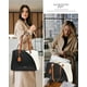 thumbnail image 5 of Bolsa de mano para portátil LOVEVOOK para mujer de 17 pulgadas, negro, beige y marrón, 5 of 7