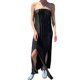 thumbnail image 3 of Vestido Vestido informal para mujer, con abertura lateral, asimétrico, ajuste holgado, cierre de cremallera, traje de fiesta Cgtredaw Negro L para Mujer, 3 of 8