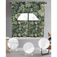 thumbnail image 2 of Palm Tree Leaves Swag Curtains for Living Room/Bedroom Windows, Summer Tropical Green Botanical Kitchen Curtains and Valances Set 36 Inch Length, Light Filtering Swags Valance Curtain Panels, 2 of 5