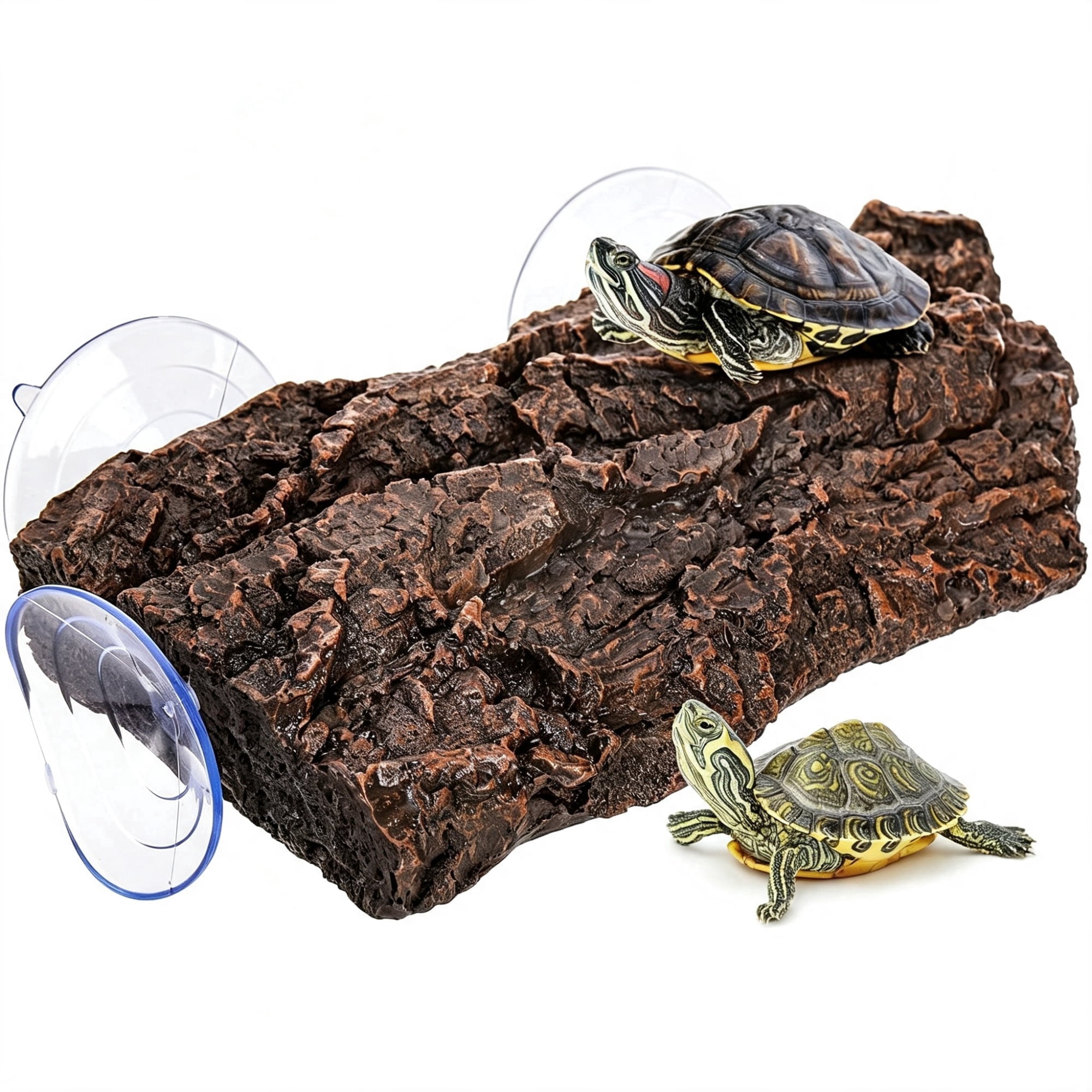 Smlper Turtle Basking Platform, Fish Tank Aquarium Tortoise Climbing Platform with 3 Suction Cups, Baby Tortoise Resting Terrace, Climbing Ramp Shale Reptiles Dock for Terrapins, Frogs