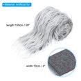 thumbnail image 2 of Unique Bargains 59" x 4" Plush Faux Fur Fabric Precut Strips Fluffy Faux Fur Ribbon, Grey, 2 of 6