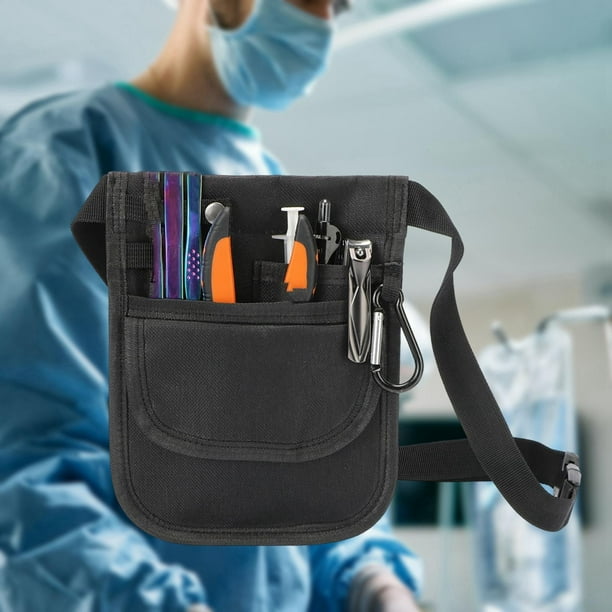 Rinonera de utilidad para herramientas rinonera bolsa organizadora compartimento multiple rinonera pequena para enfermera para trabajo carpinter Negro Yinane Paquete de Enfermeria Walmart en linea