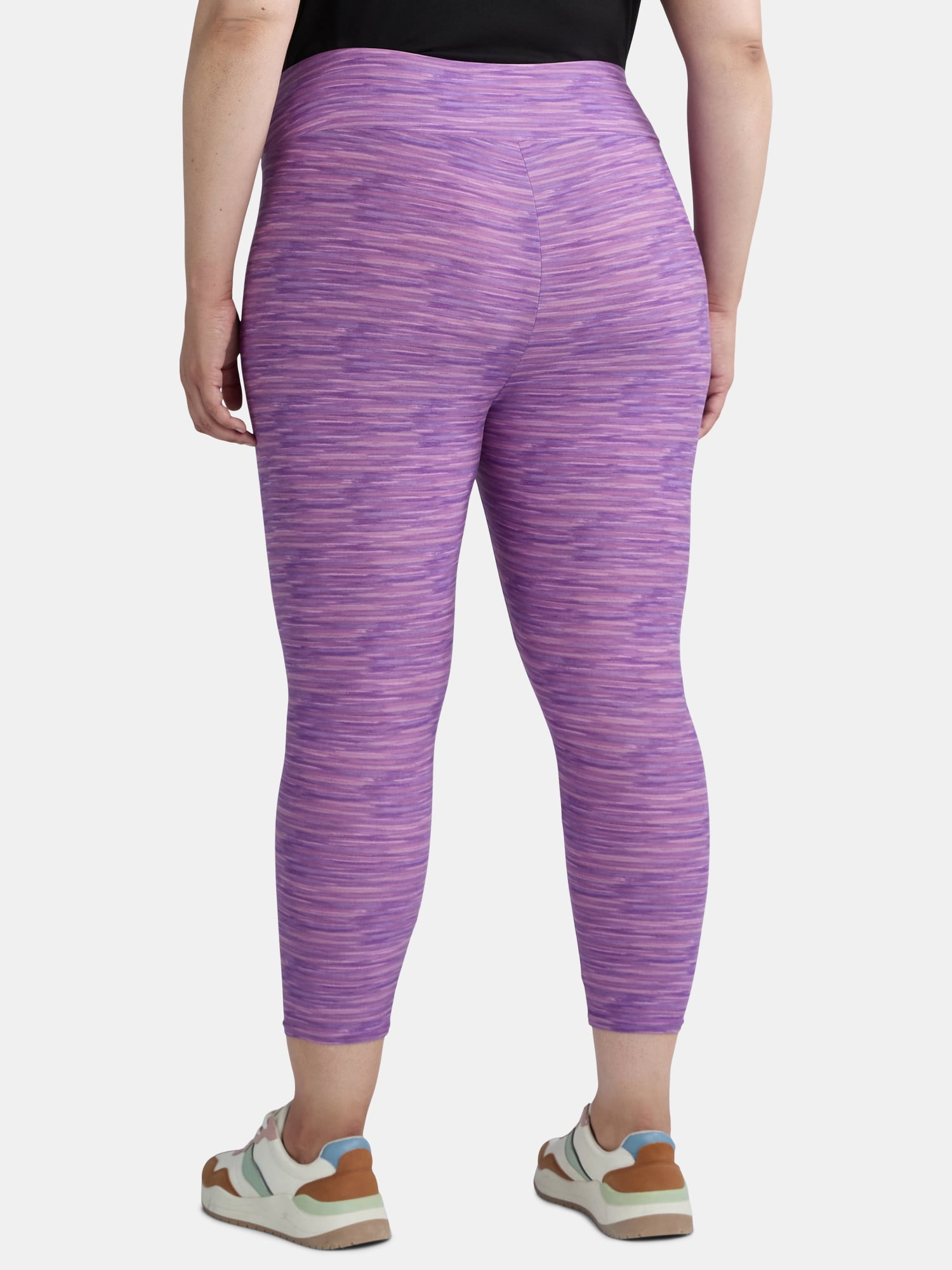 Terra & Sky's Women's Plus Capri Leggings, 2-Pack