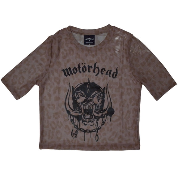 Motorhead Women's Long Sleeved Crop Top Warpig (Mesh)
