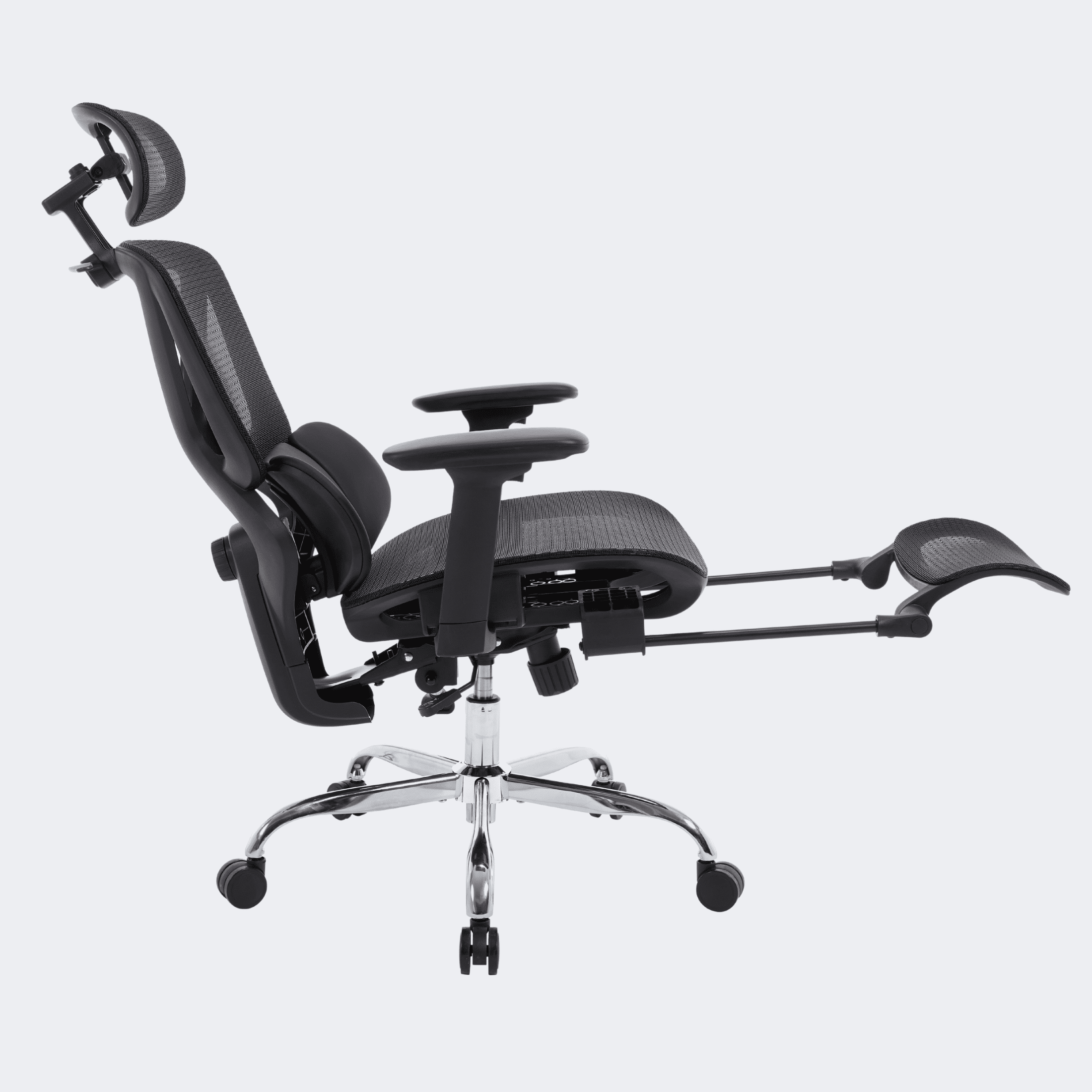 Guyou Ergonomic Office Chair, Mesh Desk Chair with Adjustable 3D Armrests, Lumbar Support, 2D Headrest, Tilt, Black