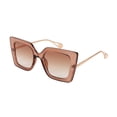 thumbnail image 1 of Gafas de sol FEISEDY de tendencia, cuadradas y sobredimensionadas, champán para mujer, 1 of 7