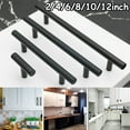 thumbnail image 5 of 2~12 Inches Stainless Steel Black T-Type Drawer Cabinet Wardrobe Door Pull Handl Kitchen Handles Home Improvement Door Handles 2 Inches, 5 of 6