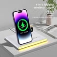 thumbnail image 6 of 4 in 1 Wireless charging station fast Foldable Travel dock for iPhone 15 14 13 12 11 etc.,Samsung android Phone for Apple Watch 9 8 7 6 5 4 3 Samsung Galaxy Watch 6/5/4 Galaxy Buds AirPods Pro 3 2, 6 of 13